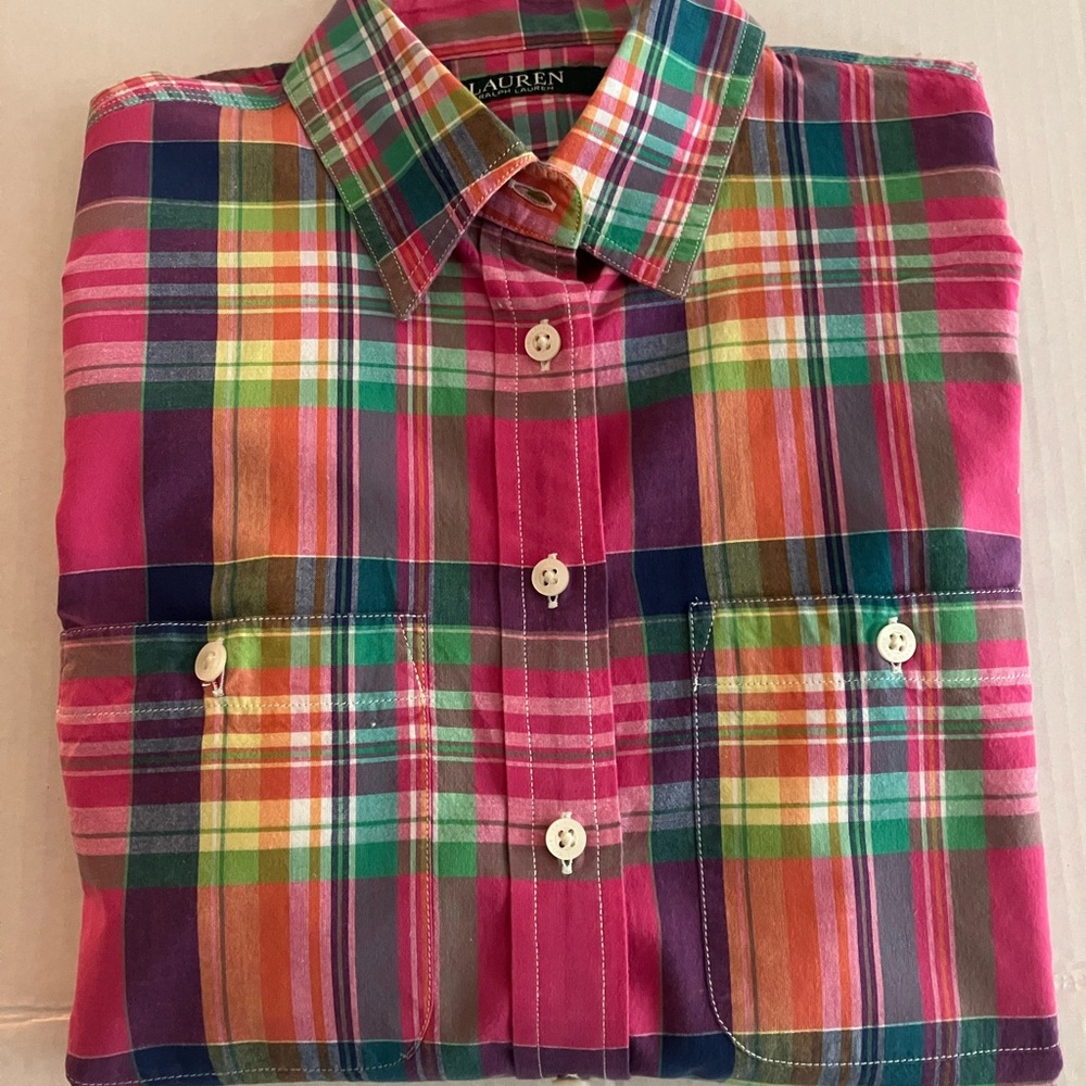 Ralph Lauren Summer Plaid Shirt - Picture 2 of 8